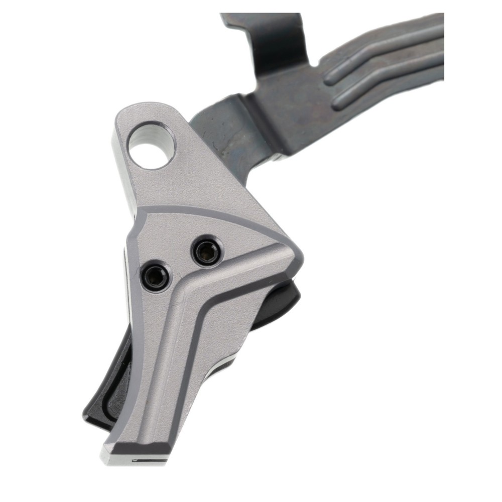 Tyrant CNC Improved Trigger System Fits Most Glocks Gen 3 & 4 Grey + Black blade