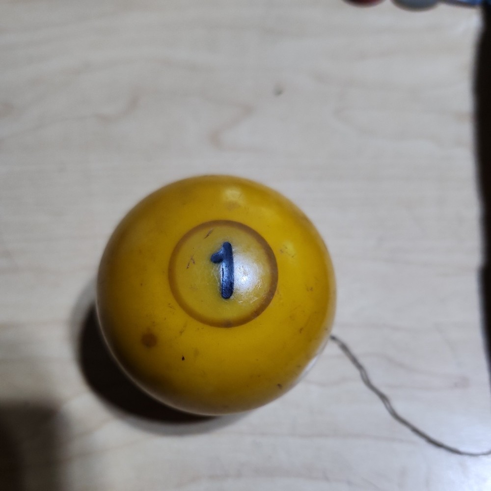 Vtg Single No 1 Billiard Pool Ball Standard 2”Replacement Number 1