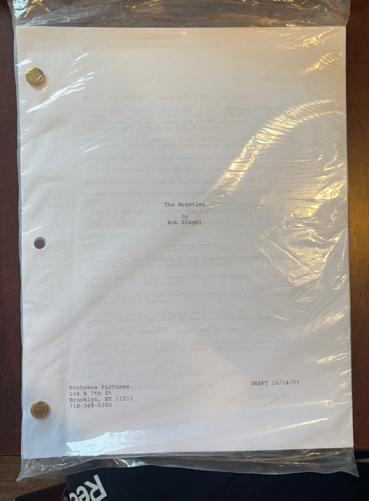 The Wrestler - Screenplay/Script - RARE
