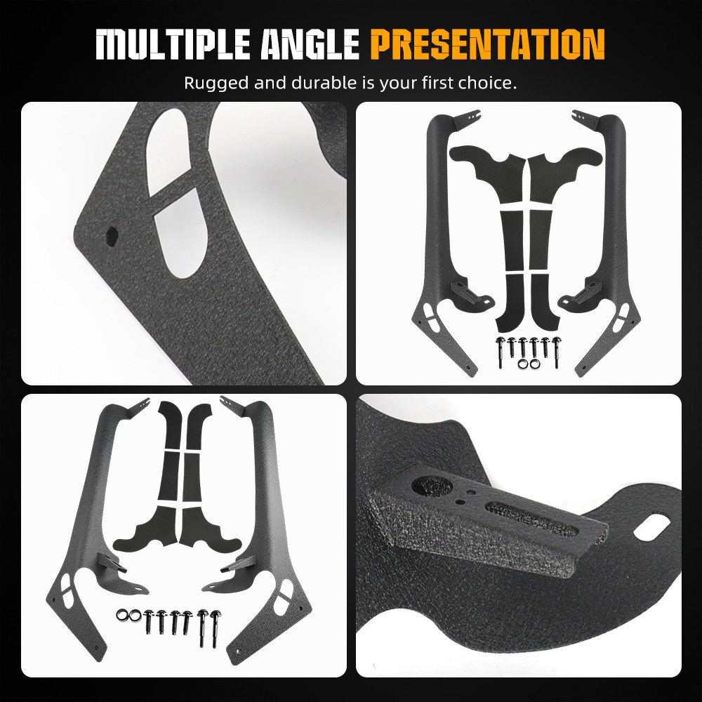 Windshield Frame Mounting Bracket for 52"LED Light Bar for 2018-2026 Wrangler JL