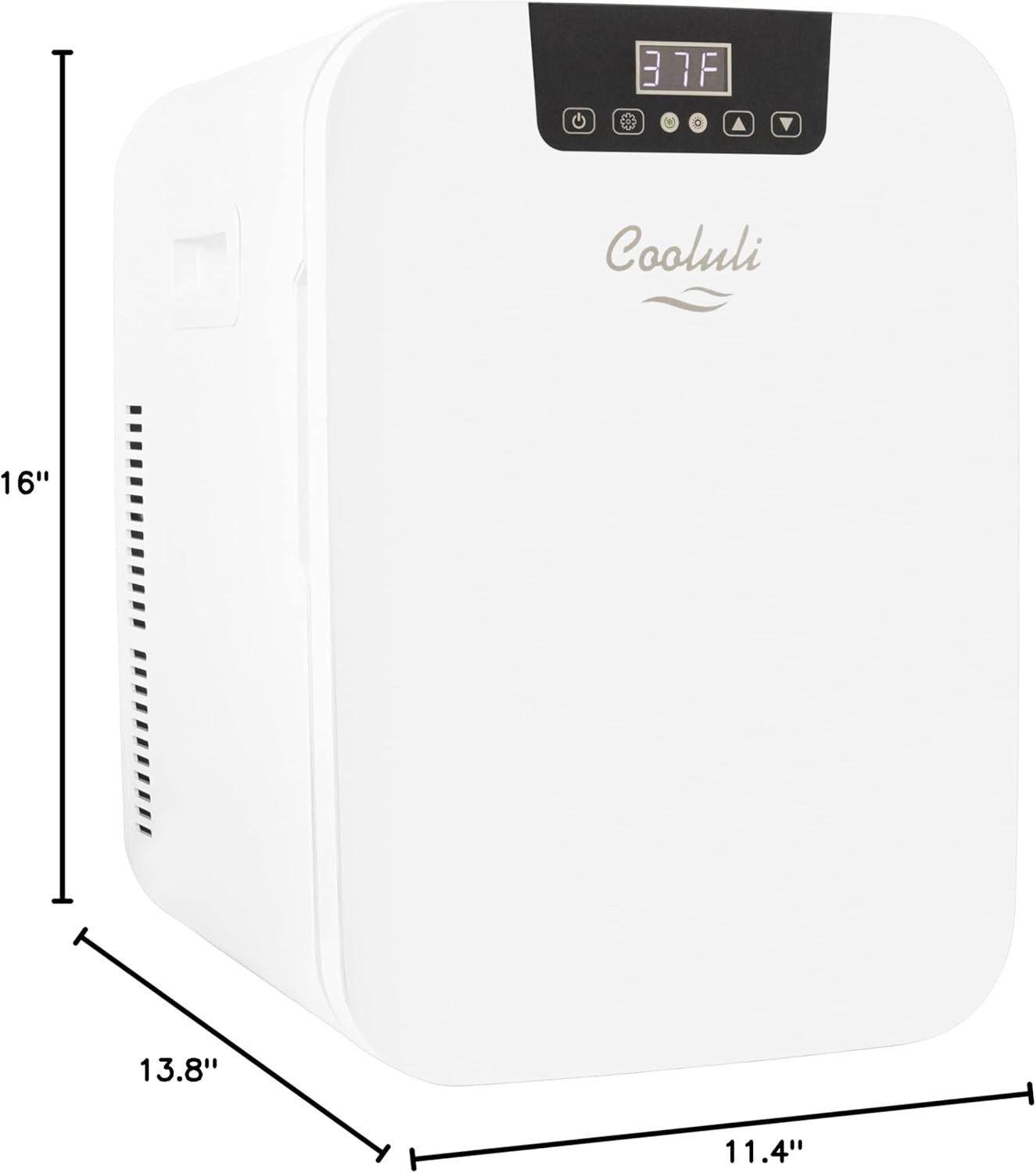 Cooluli 20 Liter Mini Fridge with Temperature ControlWhite Thermoelectric Cooler