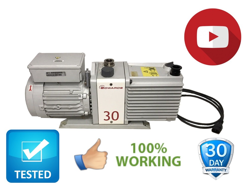 EDWARDS E2M30 Dual Stage Rotary Vane Vacuum Pump - TESTED
