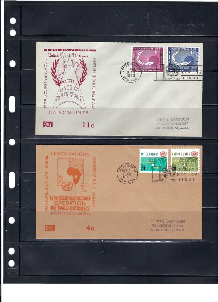 1962 COMBO FDC's (Scott# 110-113) - KOLOR KOVER CACHET (60)