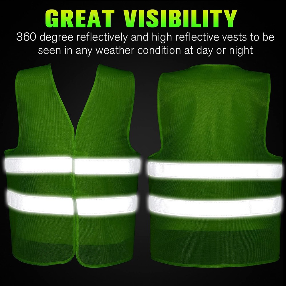 Safety Vests Bulk High Visibility Reflective Vests Mesh Construction Working Ves