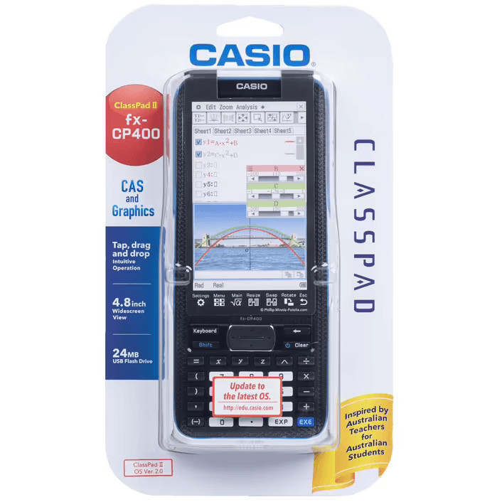 NEW Casio Scientific Classpad Colour Graphing Calculator FX-CP400 Touchscreen St