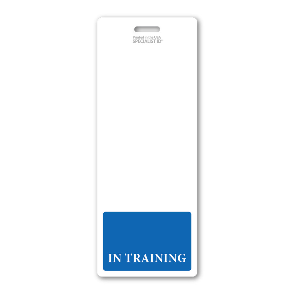 In Training Badge Buddy Oversized Vertical XL ID Badge Backer for Trainees