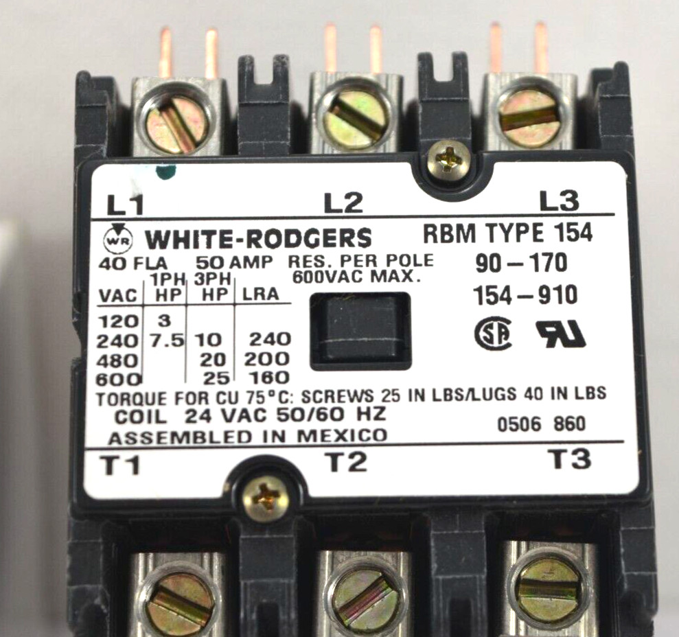 154-910 Stancor *NOS* 3 Pole Definite Purpose Contactor