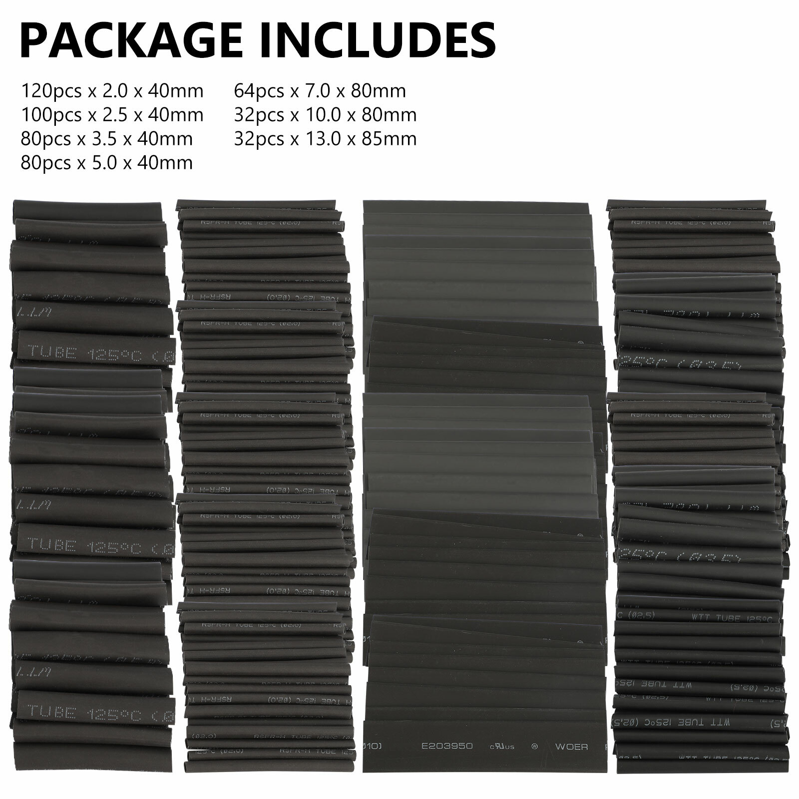 508pcs Heat Shrink Tubing Wire Wrap Assortment Set Waterproof Electrical Cable