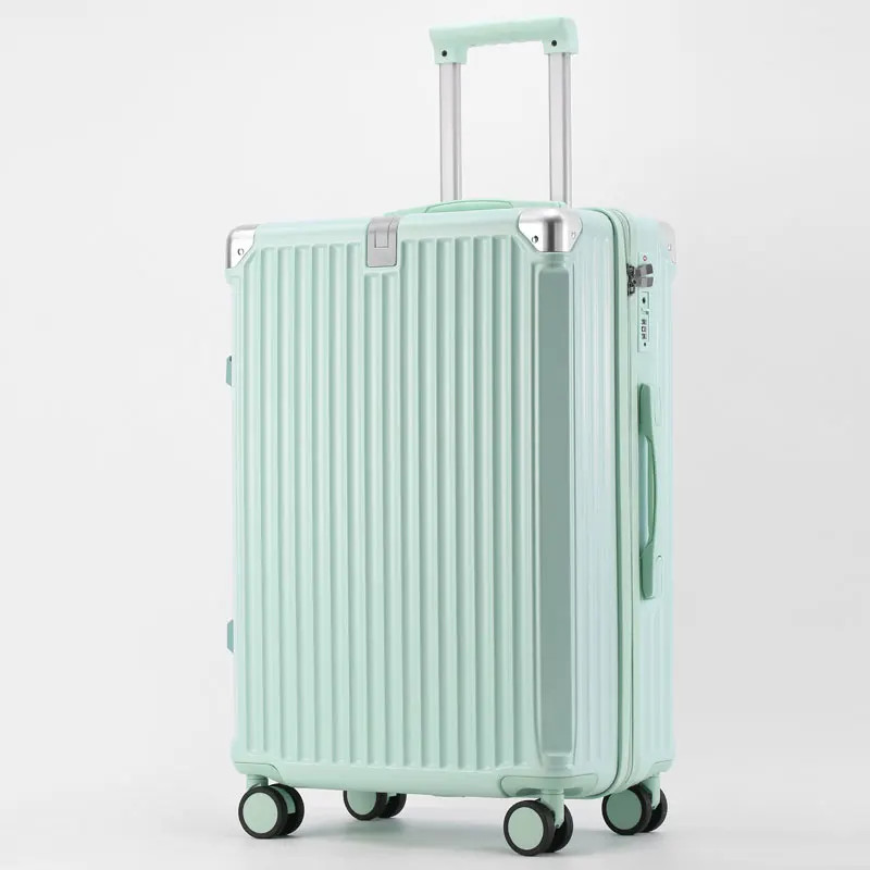 Zippered ABS+PC Suitcase Multi-Functional Large-Capacity Luggage Travel Case wit
