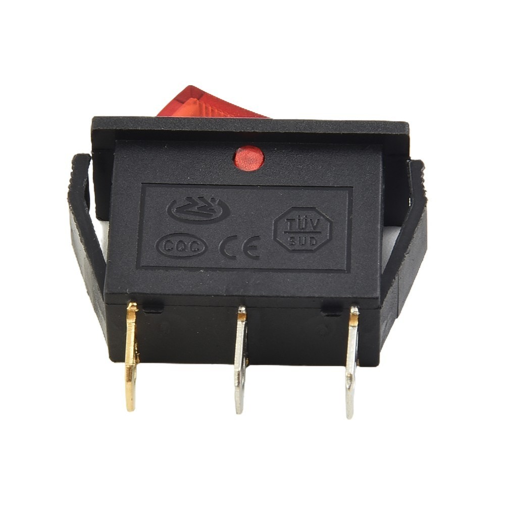 ON-OFF 2-Position Rectangular Rocker Switch 3 Pin 15A 250V AC 20A 125V DPST