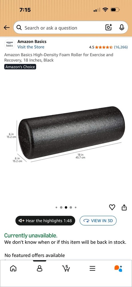 Foam Roller Deep Tissue Massager