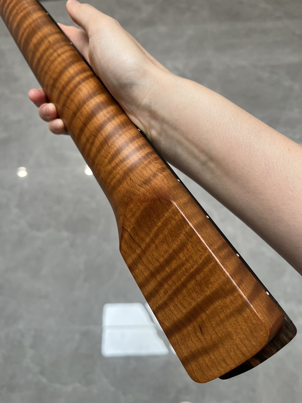 NEW Stainless Jumbo Frets Ebony 22fret Roasted Flame Maple electric guitar neck