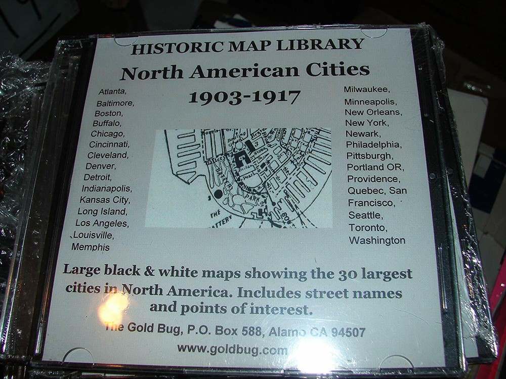 9 Historic Map Library CDs by Gold Bug Free Shipping