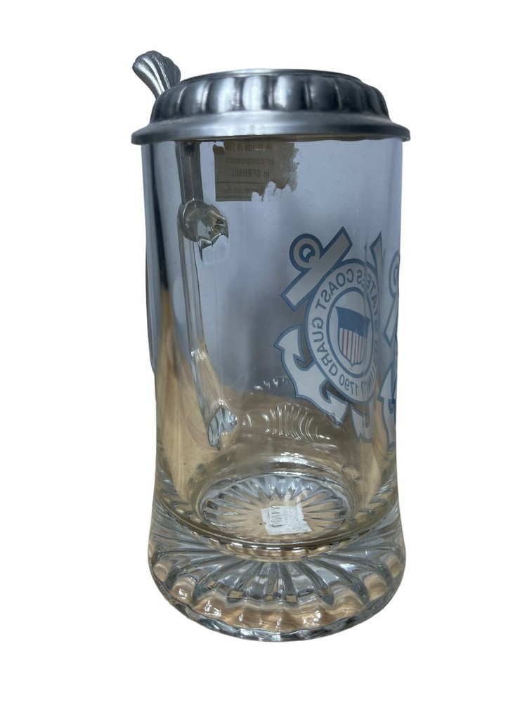 U.S. Coast Guard Glass Stein