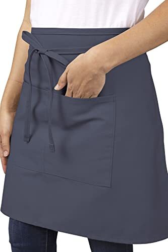 Unisex Half Bistro Server Apron One Size Navy