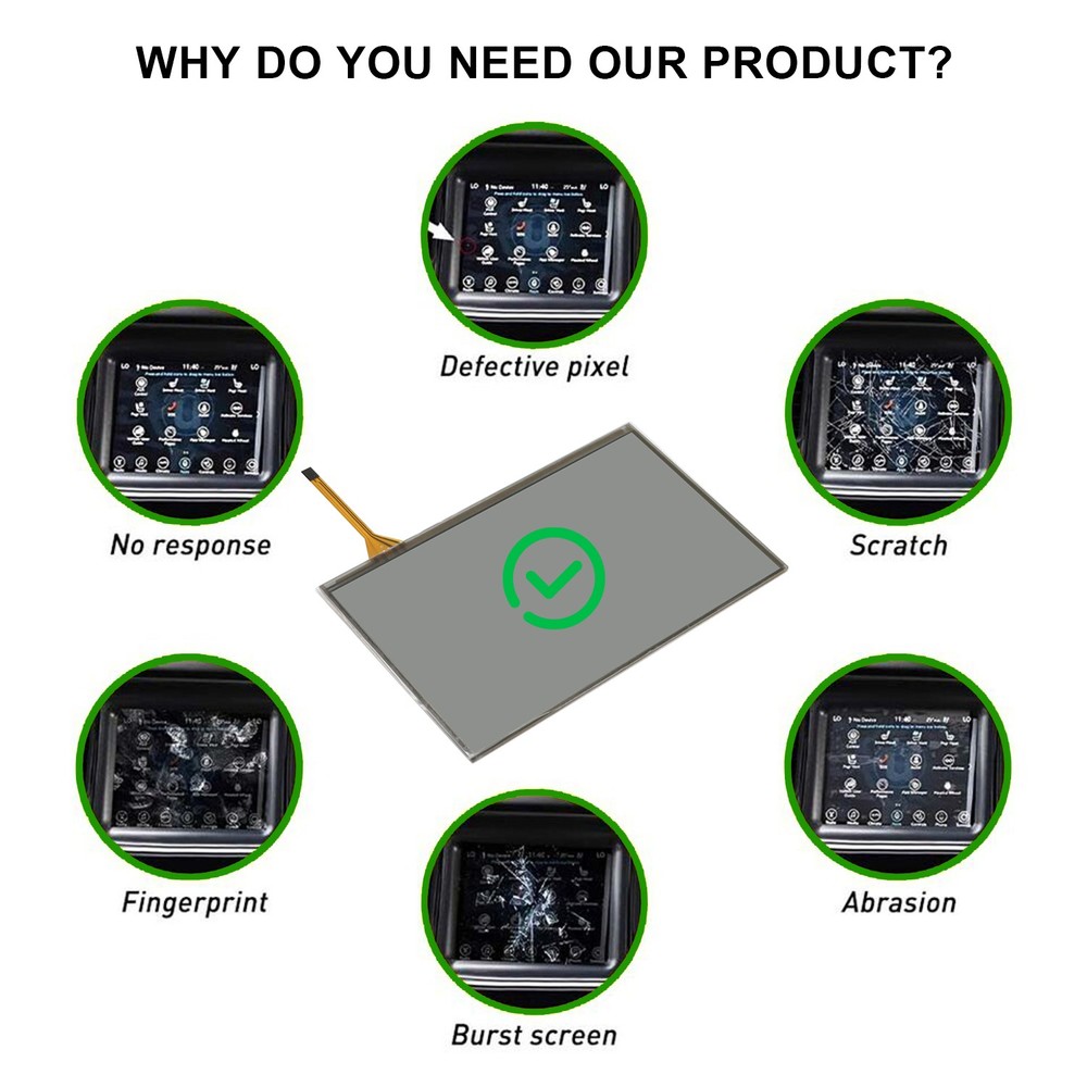 FOR FORD Sync 2 REPLACEMENT TOUCH-SCREEN glass Digitizer 8" Radio navigation US