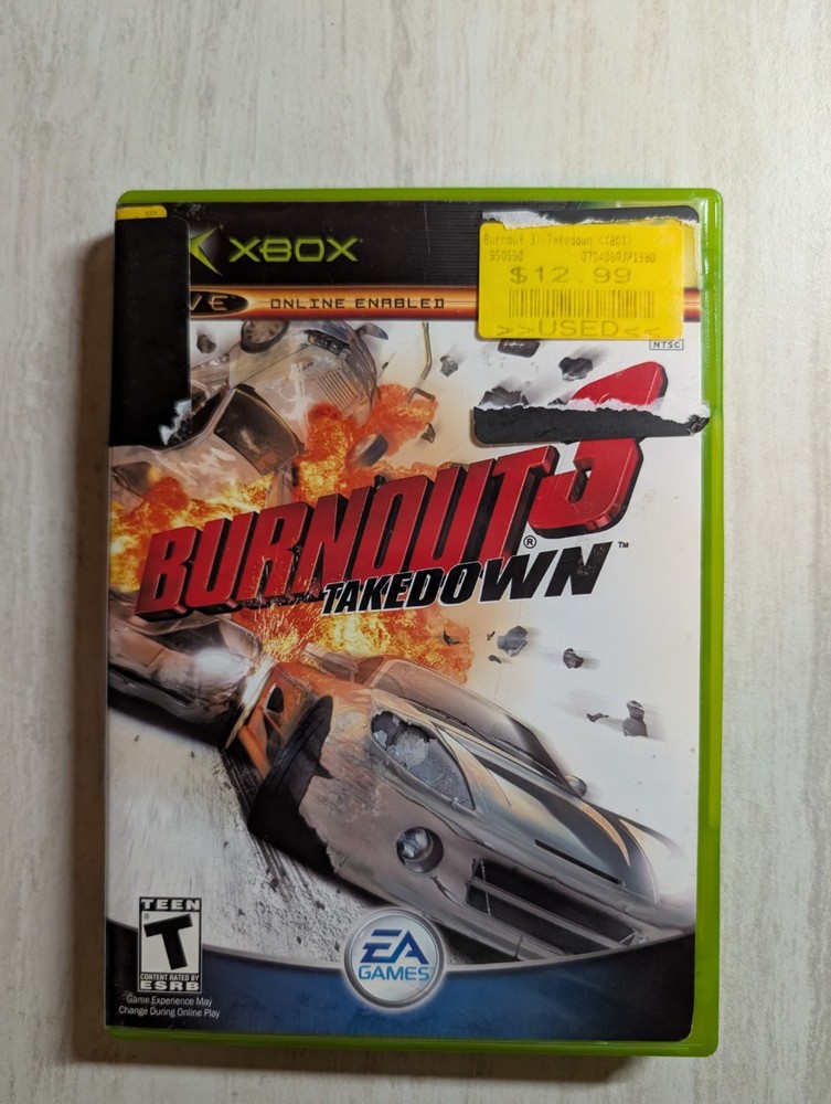 NO GAME Burnout 3 Takedown Original Xbox Case