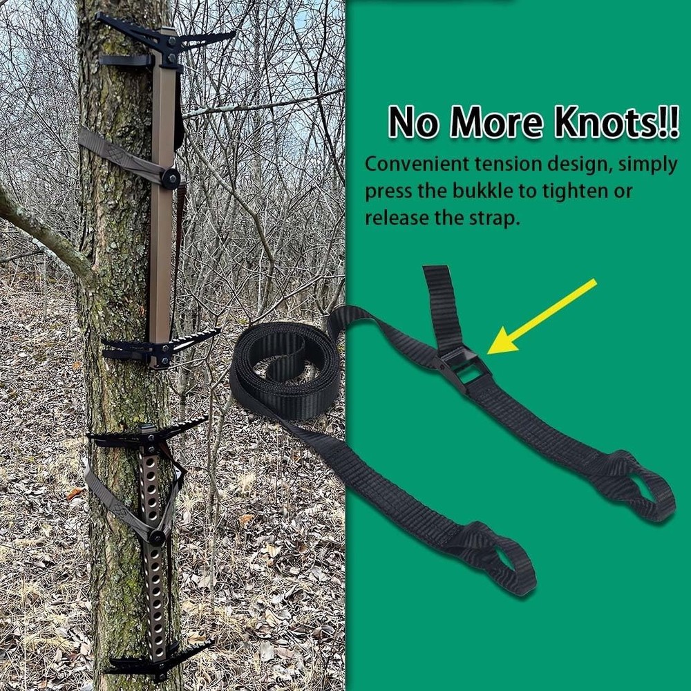 Climbing Stick Straps, Tree Stand Strap, Steps Replacement Black