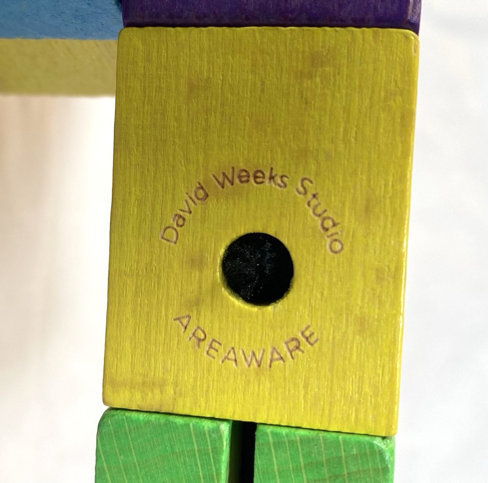 Cubebot Areaware by David Weeks Studio Multicolor Wood Cube Puzzle Robot