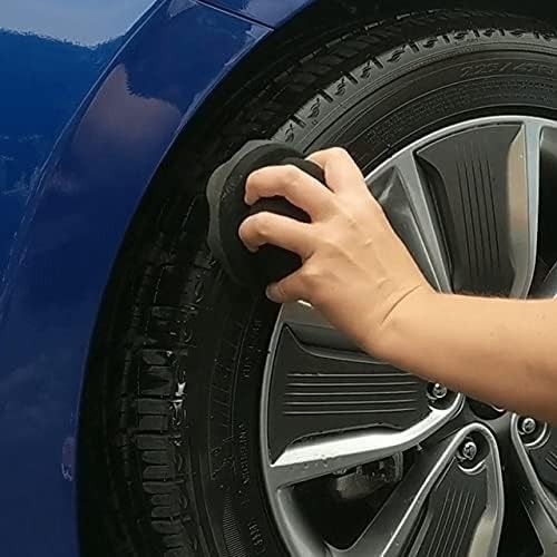 6 Pack Large Tire Shine Applicator Pads - Ergonomic & Reusable Foam Design