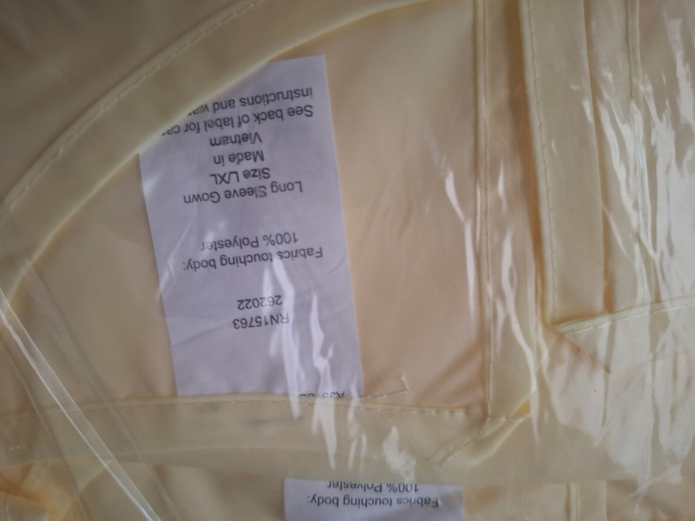 Isolation Gown, Yellow 1 Pack 10pcs