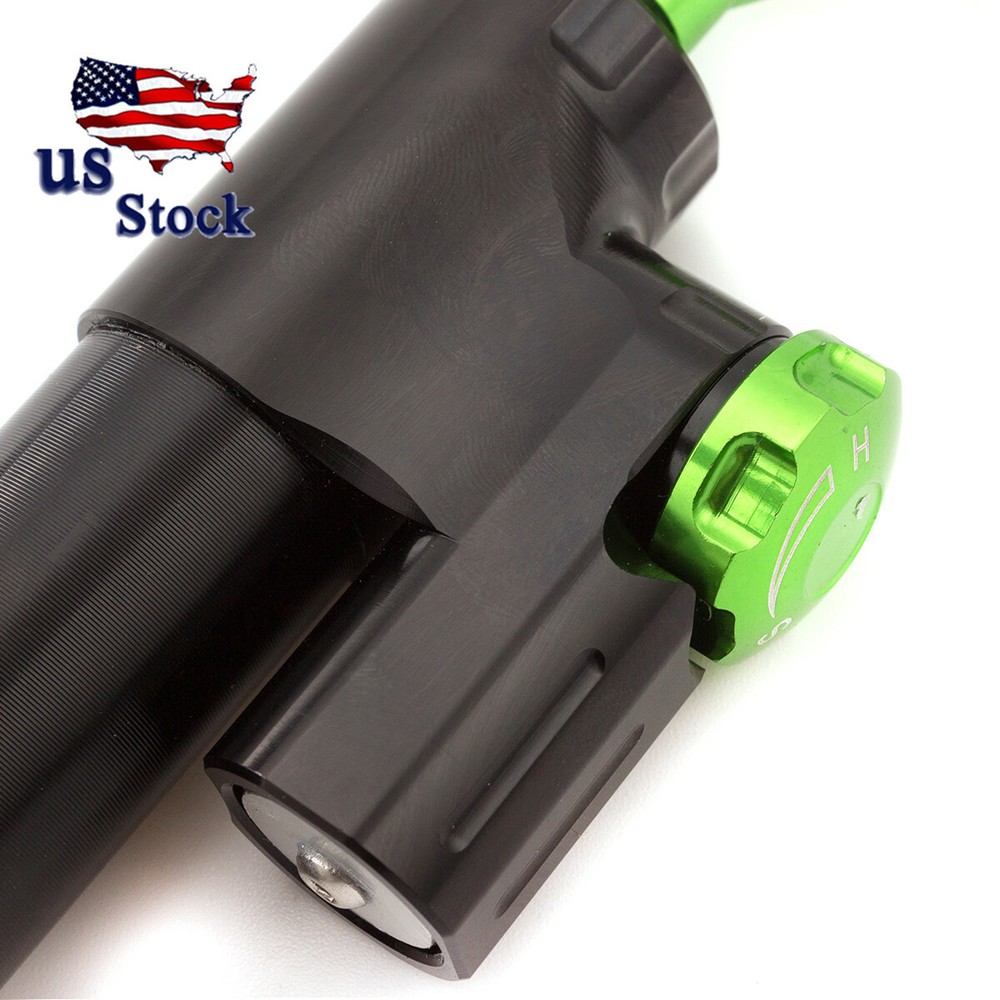 CNC Motorcycle Steering Damper Stabilizer Linear Reversed Control Black&Green