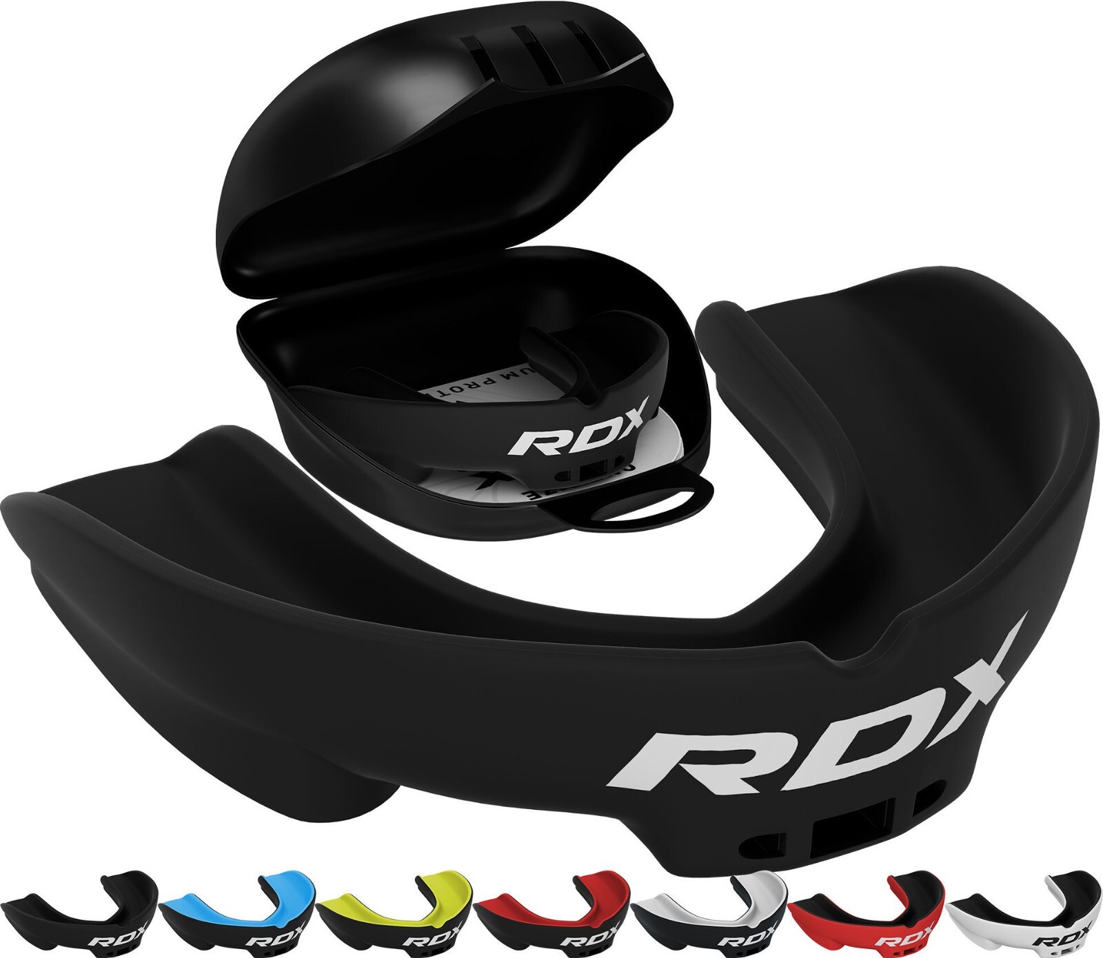 RDX Boxing Mouth Guard with Case MMA Gum Shield Teeth Grinding, Mouth Protector