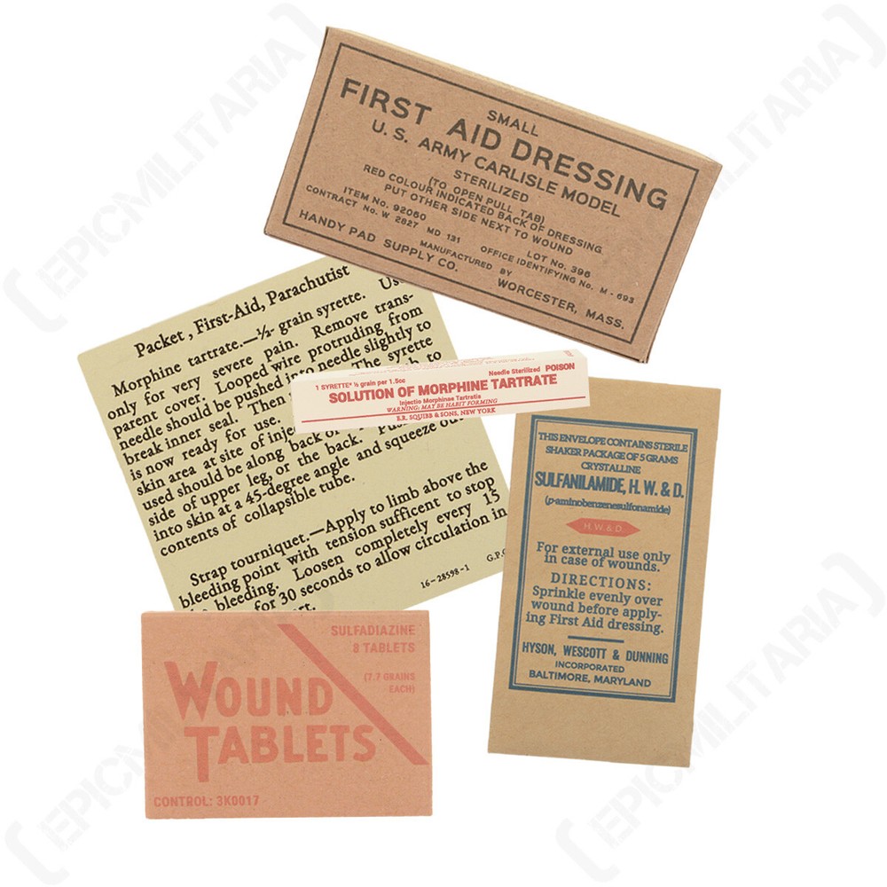 WWII US Parachute Pack First Aid Kit for Re-enactment