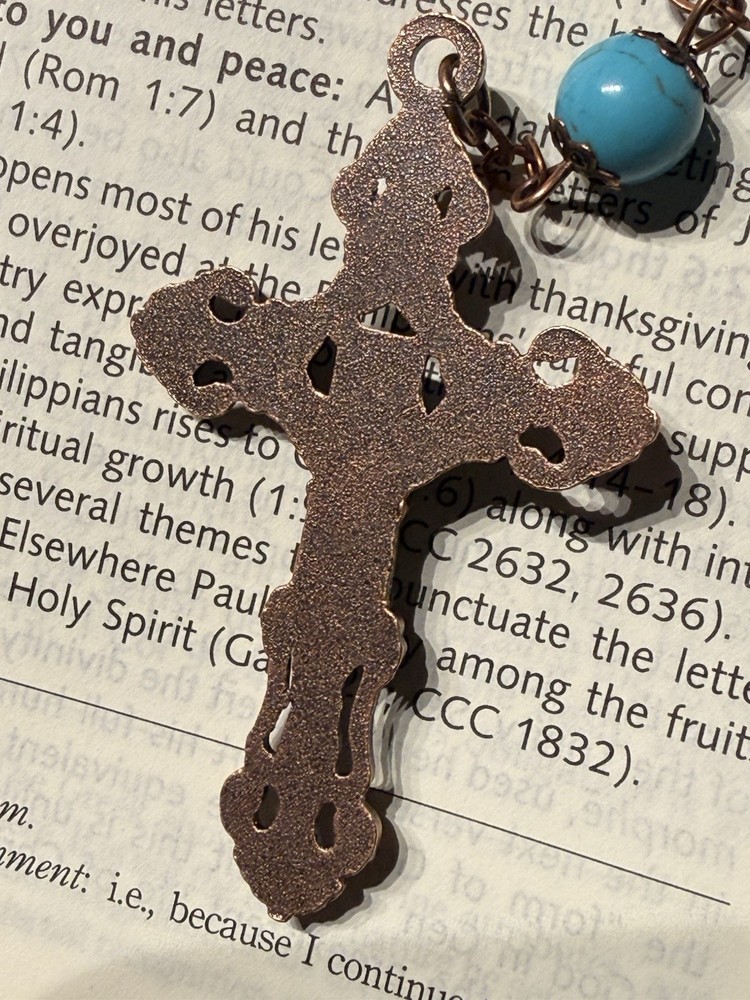 Turquoise Rosary - Catholic
