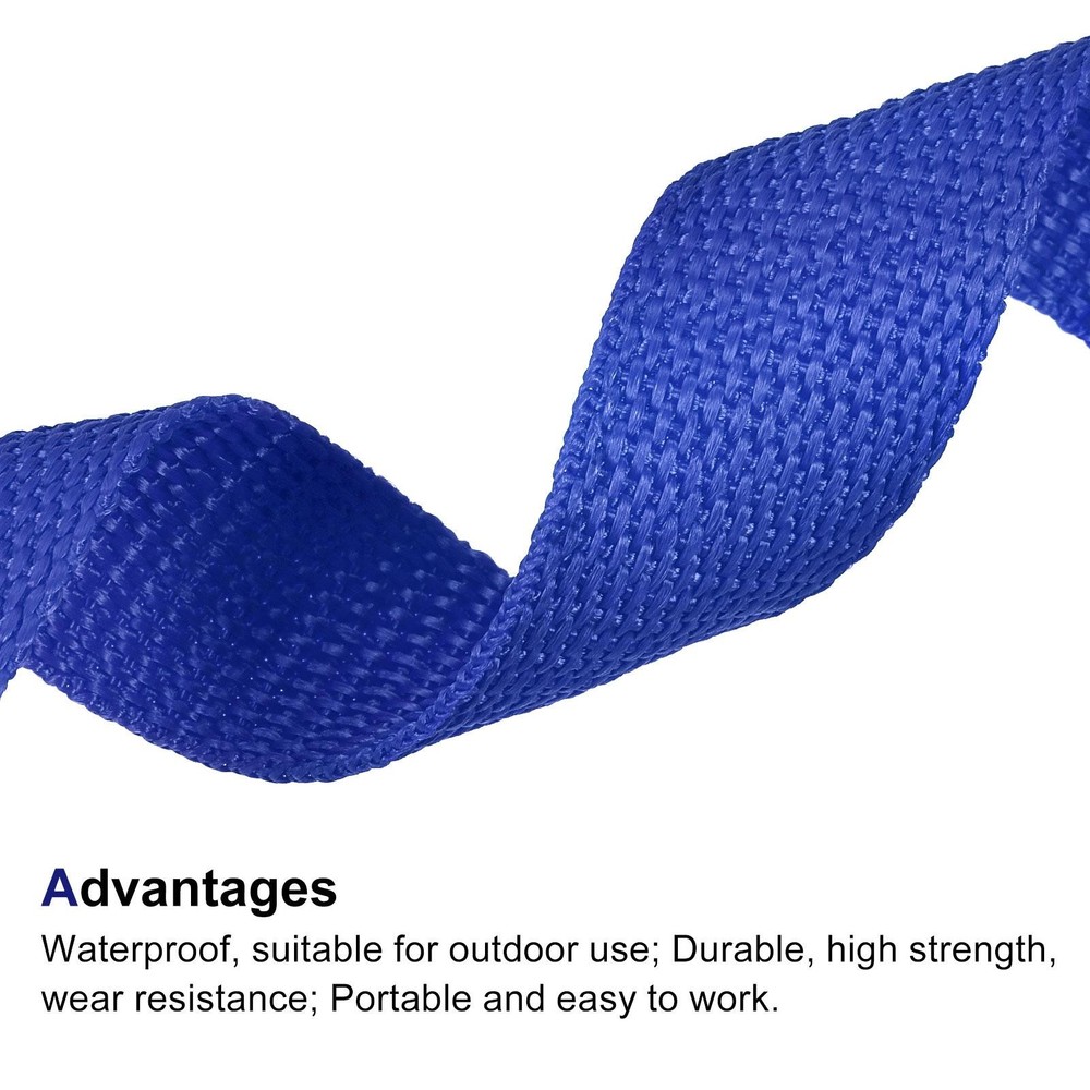 Lightweight Polypropylene Webbing Strap 1" 10 Yards Navy Blue Strapping