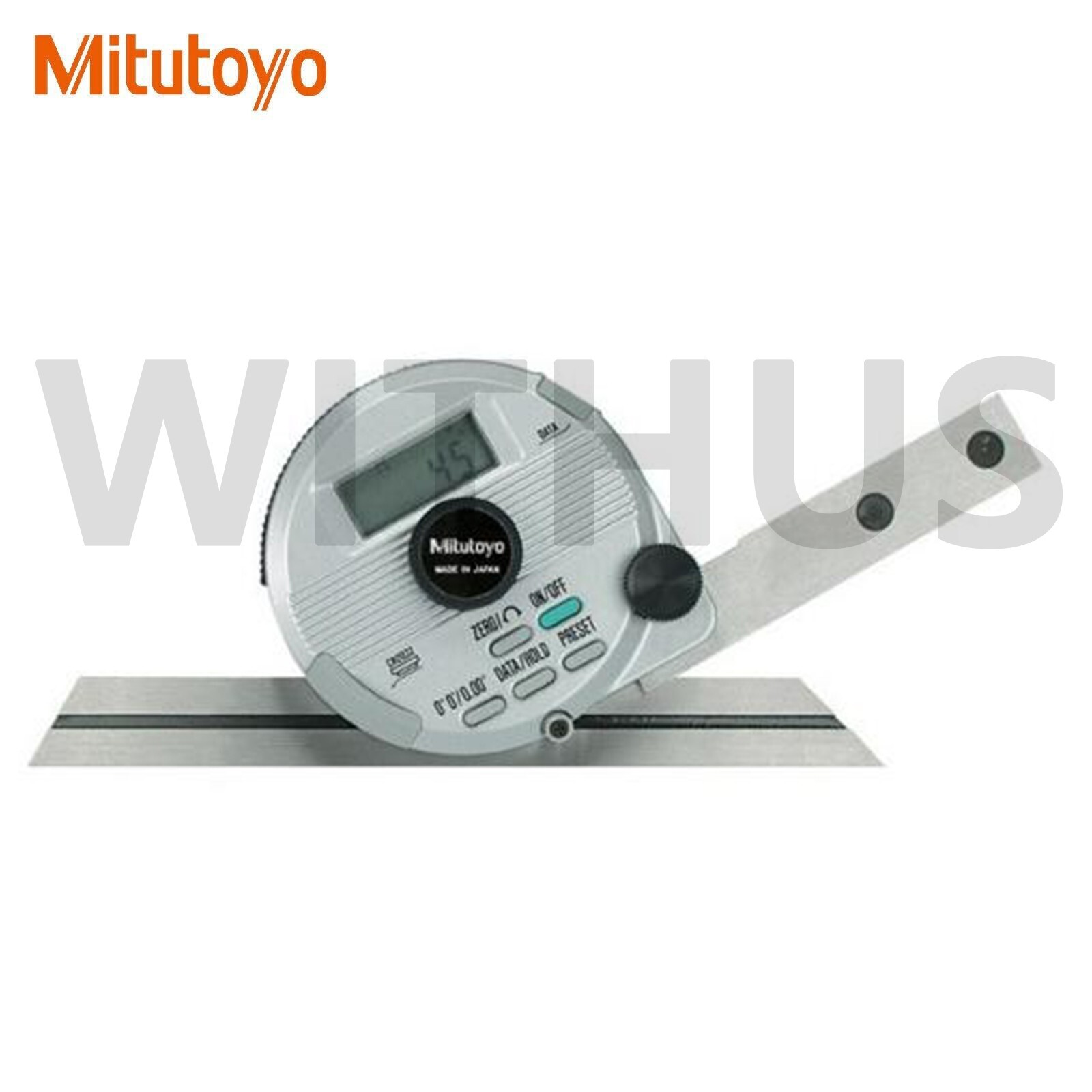Mitutoyo 187-501 Digital Bevel Protractor Removable blade -360~±360˚ 150mm