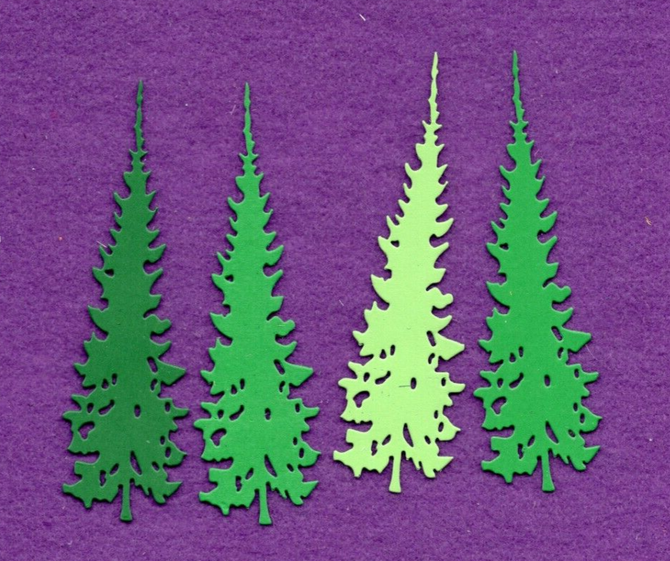 PINE TREE # 5 die cuts scrapbook cards