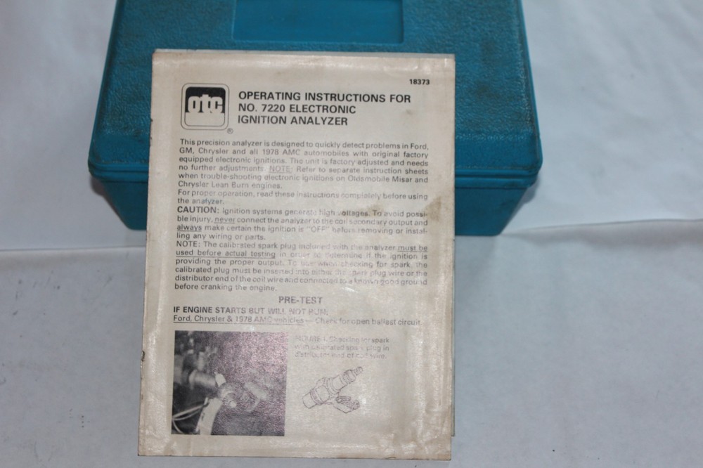 OTC Electronic Ignition Analyzer 7220 (Missing spark plug adapter)