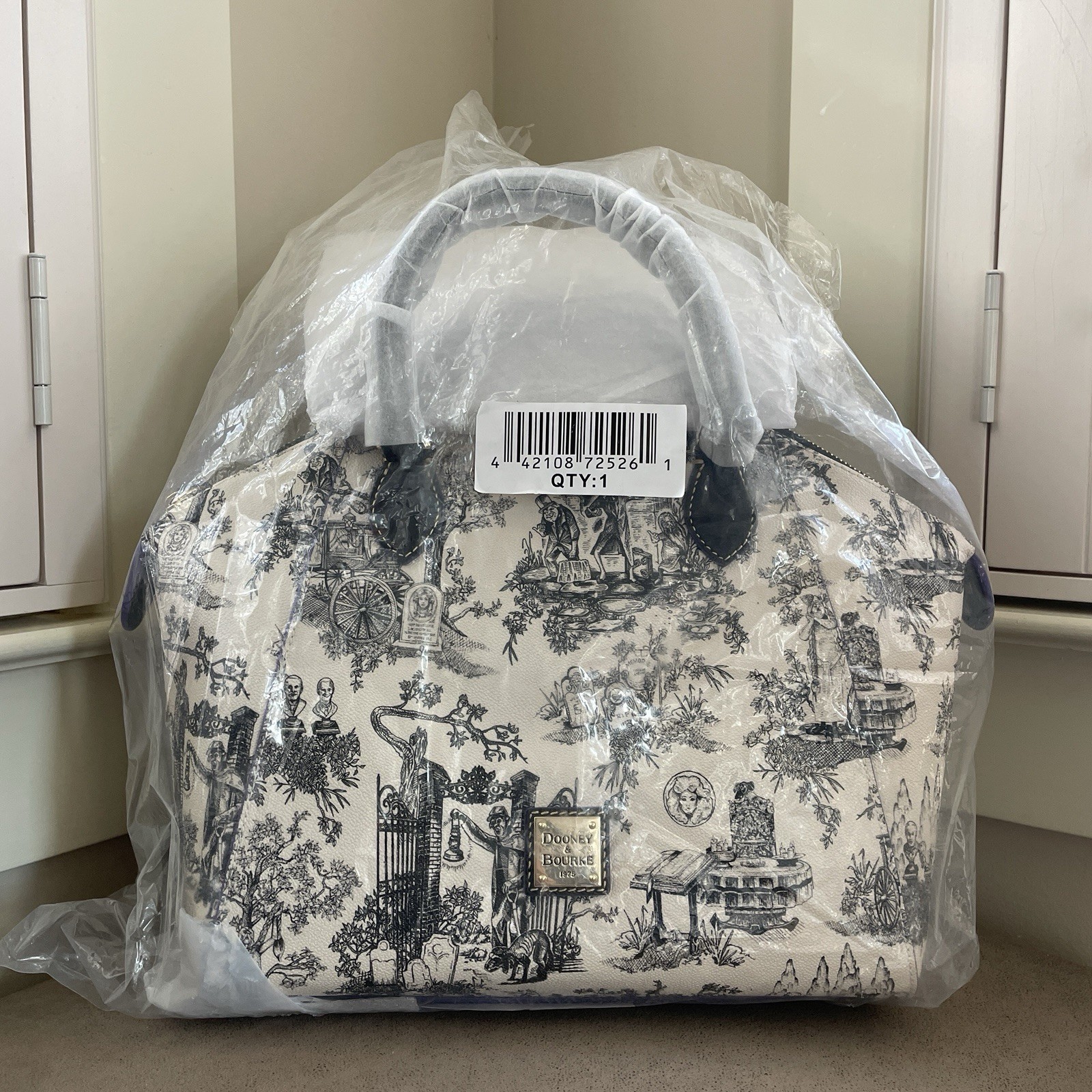 Dooney & Bourke Disney 2025 Haunted Mansion Toile Satchel Bag - NWT