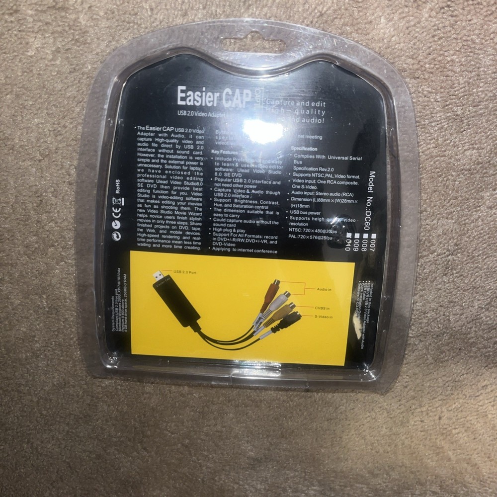 Easier CAP USB 2.0 Video Capture Adapter – New