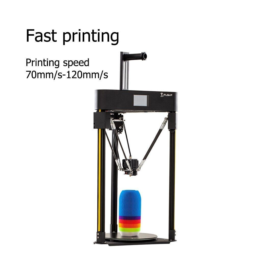 FLSUN Q5 Delta 3D Printer, Used, Auto-leveling probe, USB
