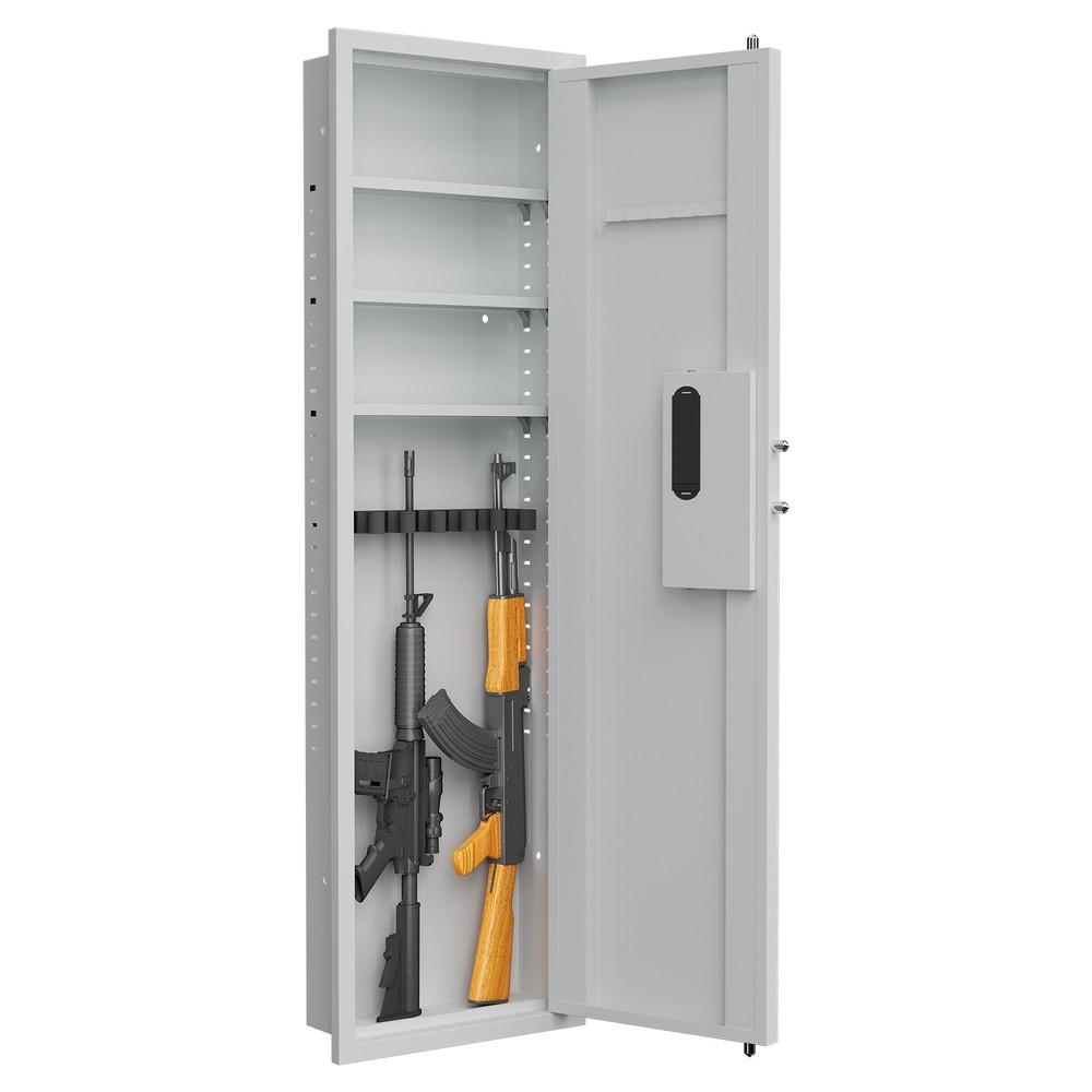 53inch Tall Wall Safe Between Stud Hidden in Wall Gun Safe with Adjustable Shelf
