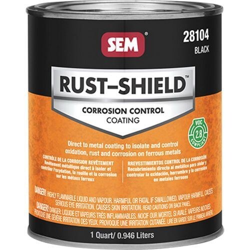 SEM 28104 Rust Shield Black 1 Quart Corrosion Control Coating