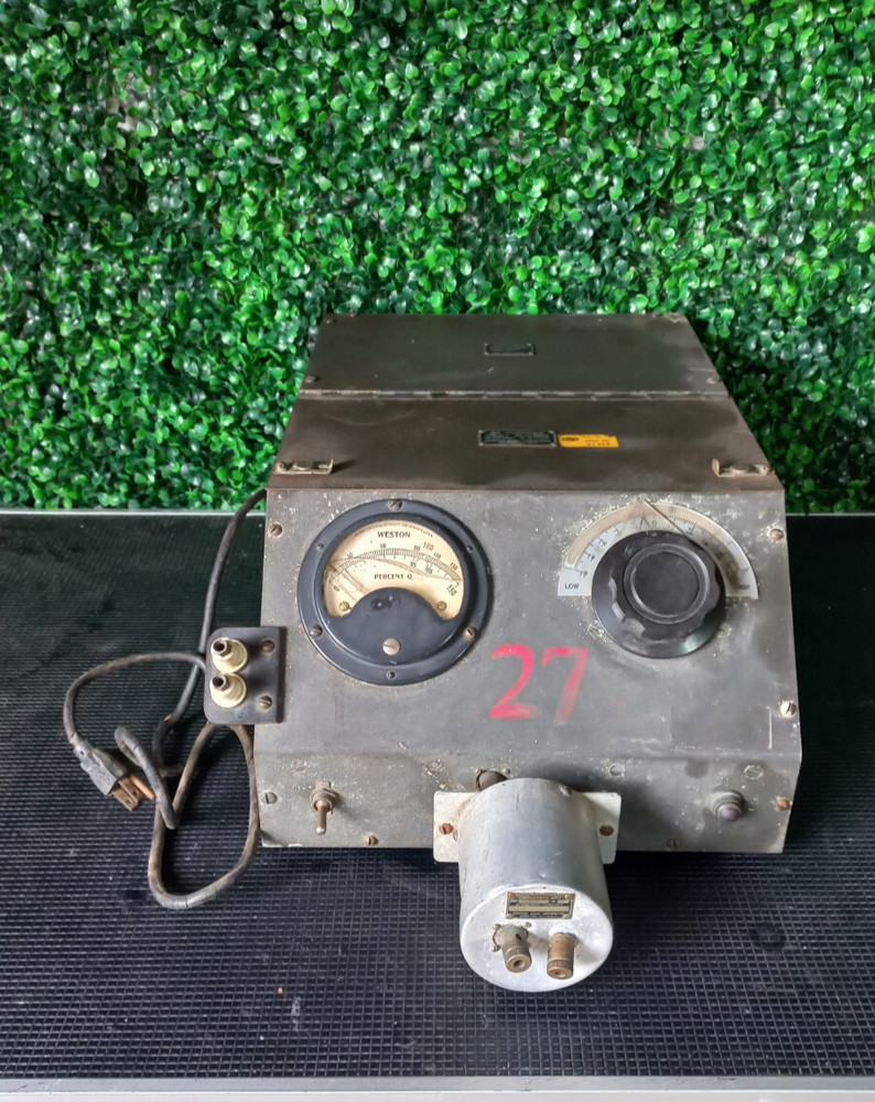 Vintage QX Checker Type 110-A Test Radio Transmitter Equipment? USN Military