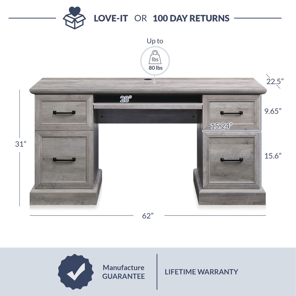 Rhudi 62" Executive Desk