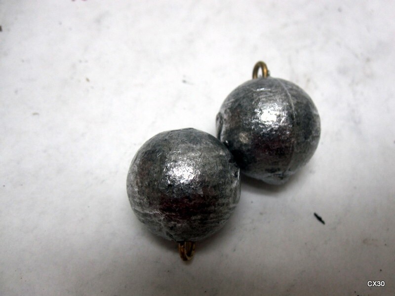 20 Pcs. Egg Drop Sinkers 2 Oz. with Static Ring