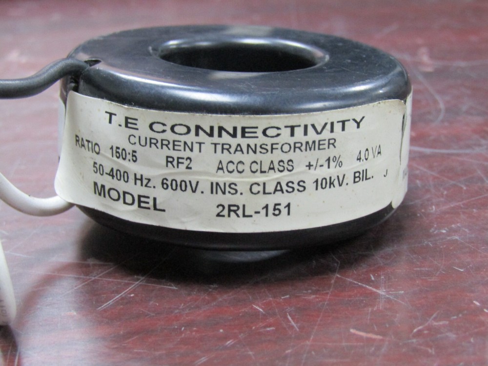 😏 TE CONNECTIVITY 4 VA CURRENT TRANSFORMER 150:5 RATIO 600 VAC 2RL-151