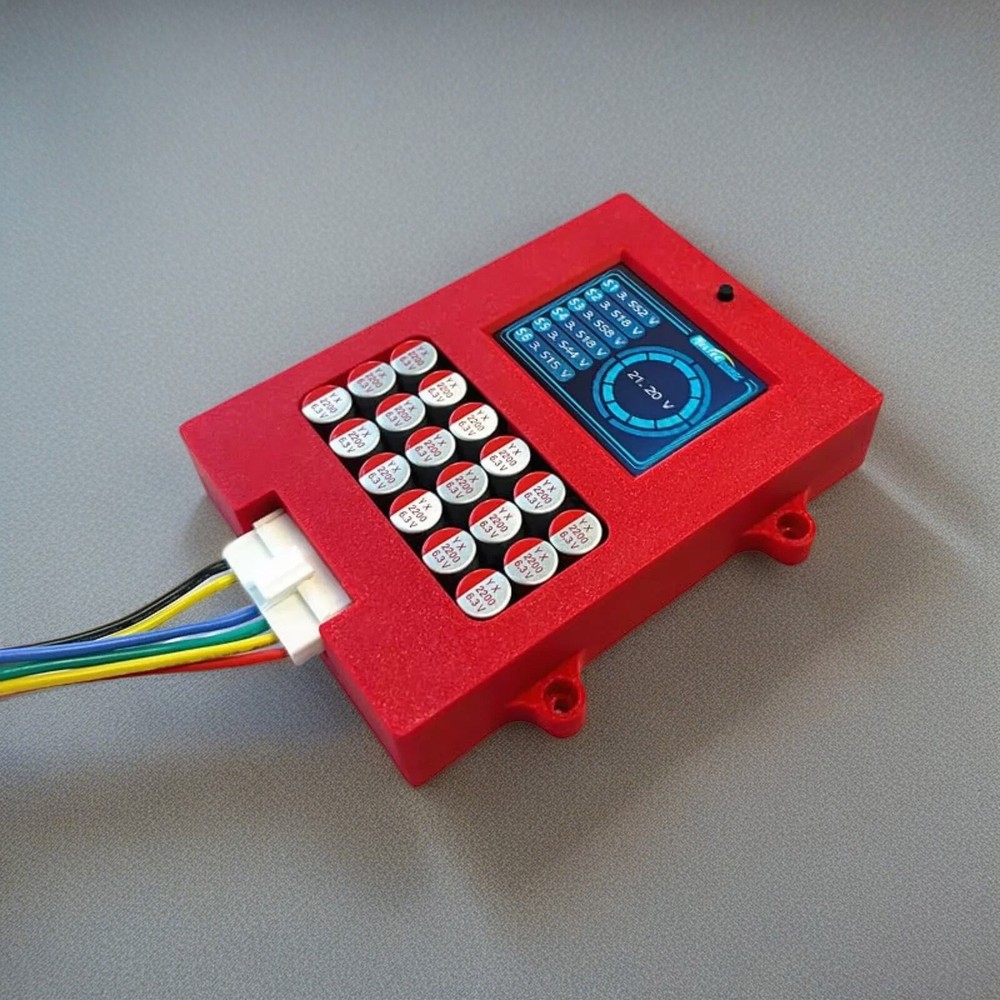 6S 5A Capacitor Active Balancer with Voltage Display LTO Battery EqualizercUsU