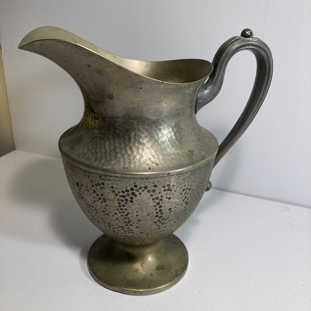 Vintage Continental Silver Company Hammered Pitcher 9 inches