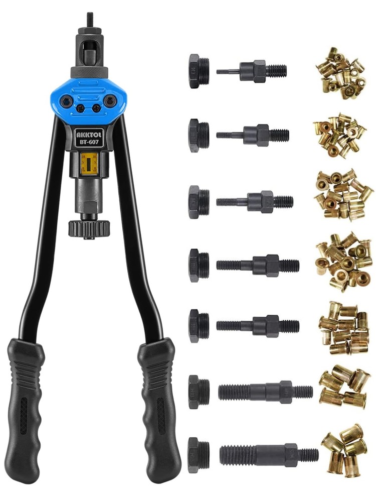 Rivet Nut Pliers - 40cm Total Length for More Force, Adjustable Pull Depth, ...