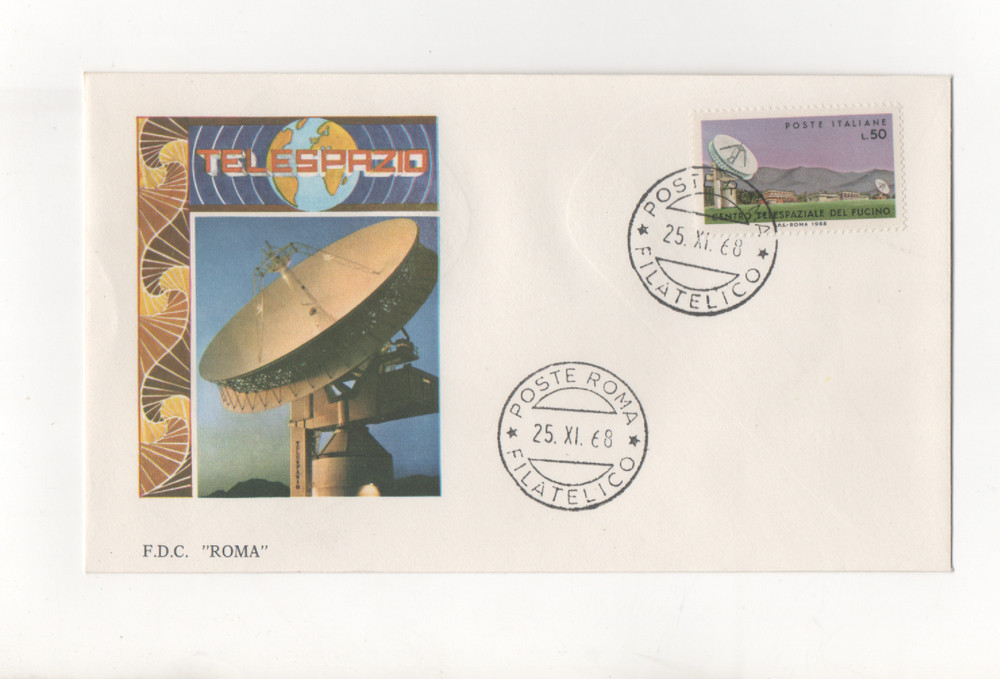 REPUBLIC - FDC - 1968 - CENTER - SPACE - FORGE - ROME