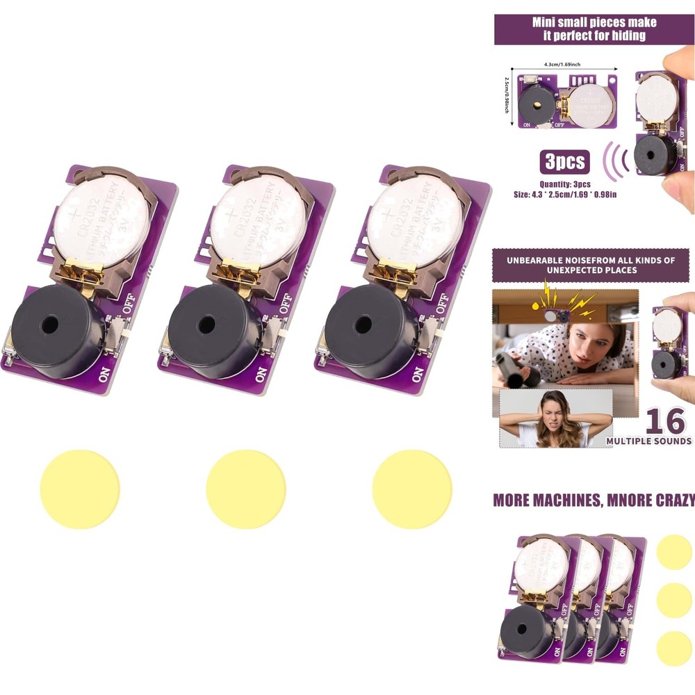 3Pcs Noise Maker Prank Set 16 Sounds Discreet Hidden Beeping Devices