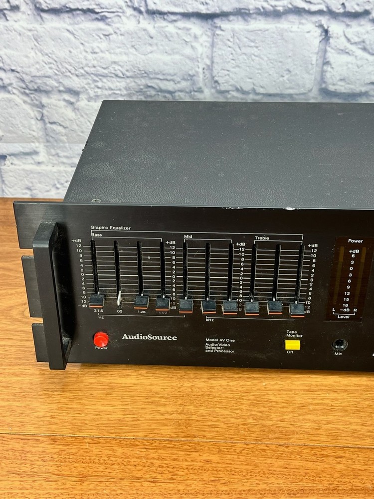 Vintage Rare Audiosource AV-ONE Audio/Video Selector And Processor Equalizer
