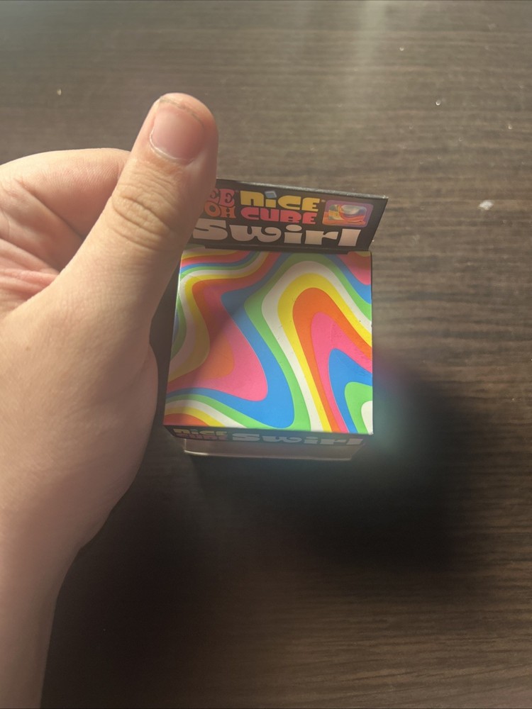 NeeDoh Nice Cube Swirl Orange And Red