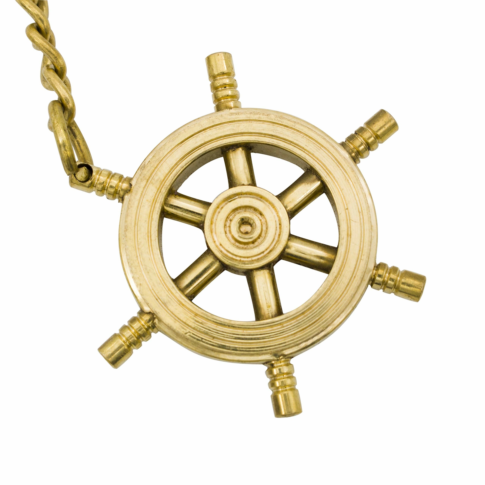 Keychain Brass Maritime Ship Navigation Wheel Nautical Accessory Christmas Gift
